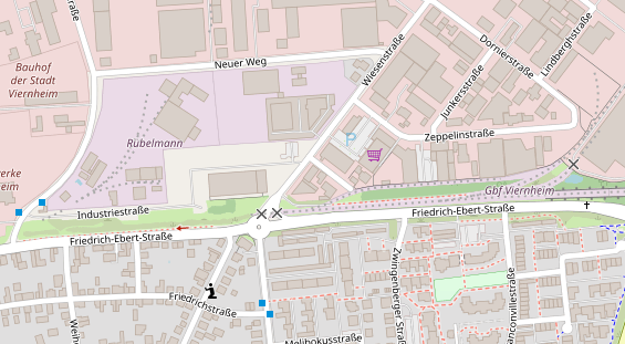 Zahnarzt auf Satellitenbild