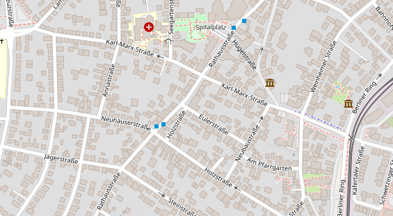 Zahnarzt auf Satellitenbild