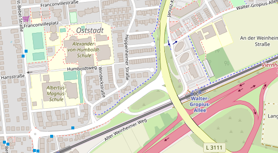 Zahnarzt auf Satellitenbild
