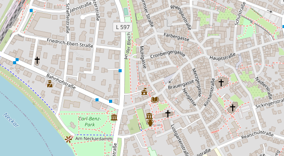 Zahnarzt auf Satellitenbild