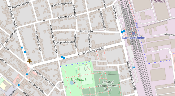 Zahnarzt auf Satellitenbild