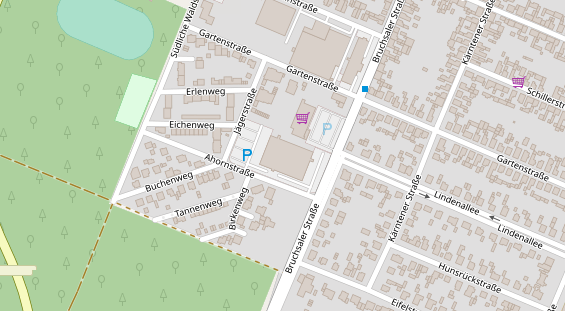 Zahnarzt auf Satellitenbild