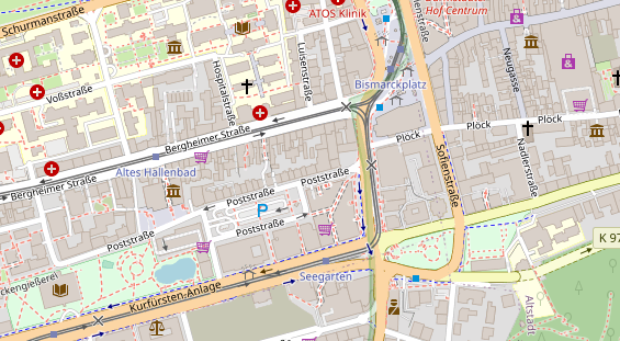 Zahnarzt auf Satellitenbild