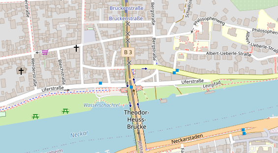 Zahnarzt auf Satellitenbild