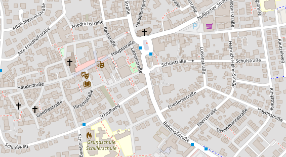 Zahnarzt auf Satellitenbild