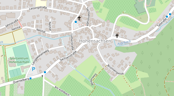 Zahnarzt auf Satellitenbild