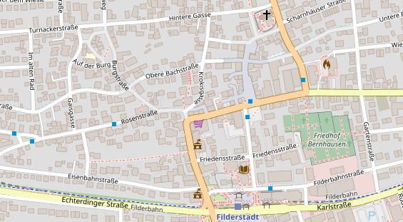 Zahnarzt auf Satellitenbild