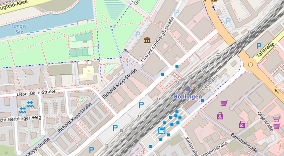 Zahnarzt auf Satellitenbild