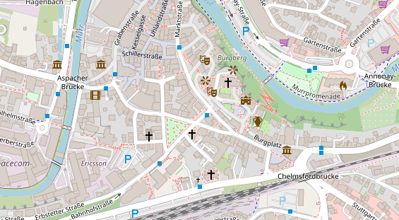 Zahnarzt auf Satellitenbild