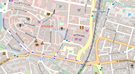 Zahnarzt auf Satellitenbild