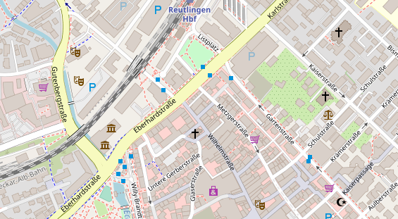 Zahnarzt auf Satellitenbild