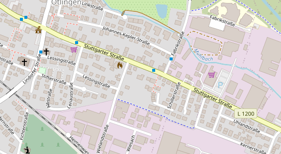 Zahnarzt auf Satellitenbild