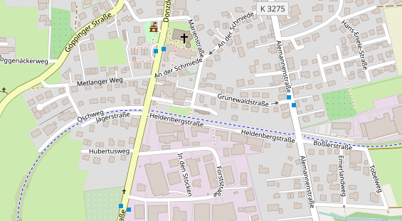 Zahnarzt auf Satellitenbild