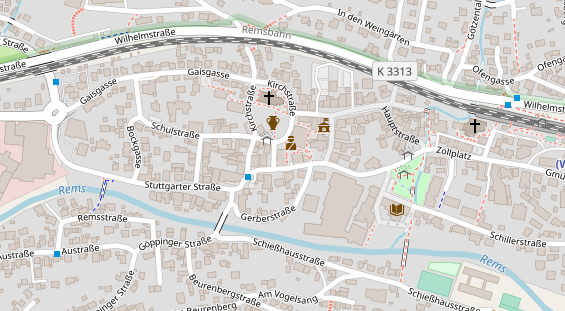 Zahnarzt auf Satellitenbild