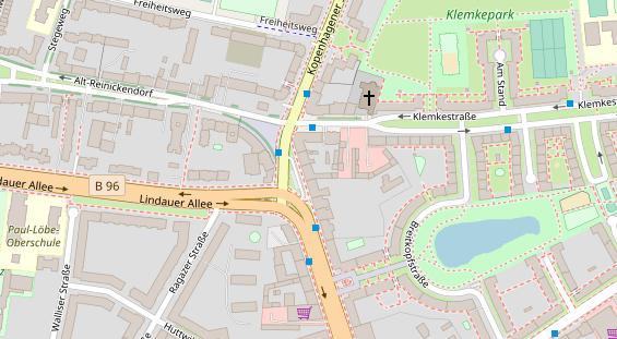 Zahnarzt auf Satellitenbild