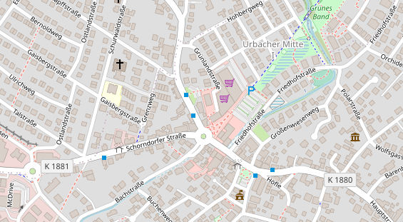 Zahnarzt auf Satellitenbild