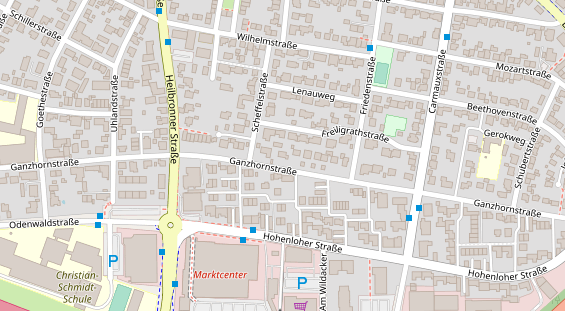 Zahnarzt auf Satellitenbild