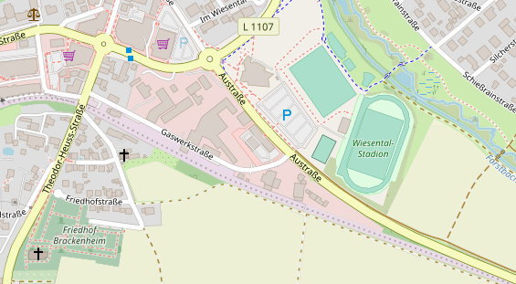 Zahnarzt auf Satellitenbild