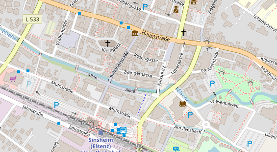 Zahnarzt auf Satellitenbild