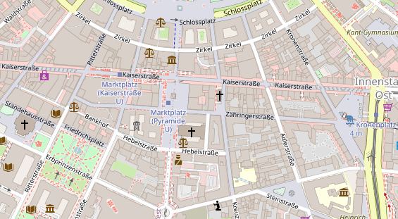 Zahnarzt auf Satellitenbild