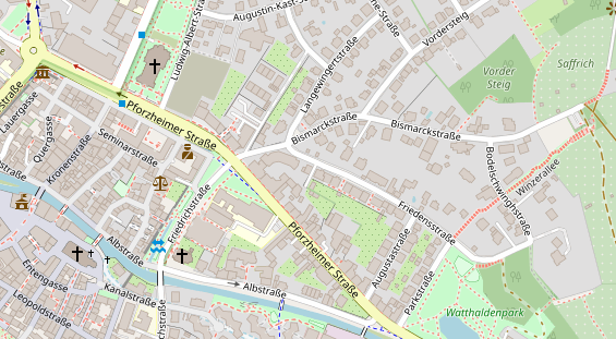 Zahnarzt auf Satellitenbild