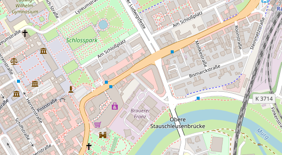 Zahnarzt auf Satellitenbild