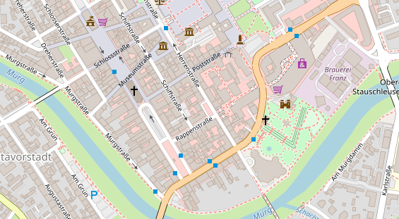 Zahnarzt auf Satellitenbild