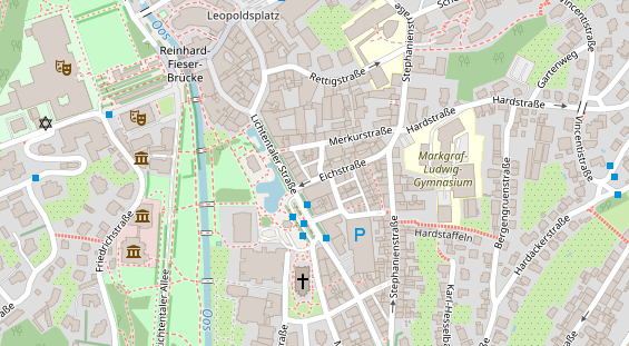 Zahnarzt auf Satellitenbild