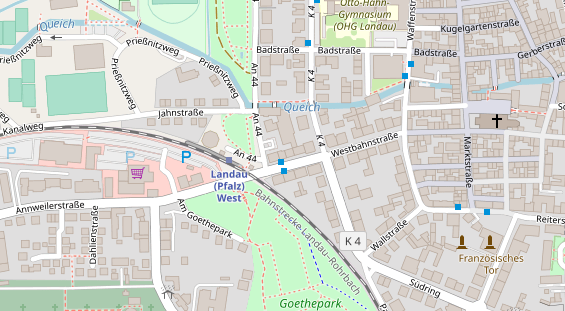 Zahnarzt auf Satellitenbild