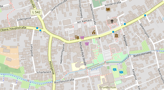 Zahnarzt auf Satellitenbild