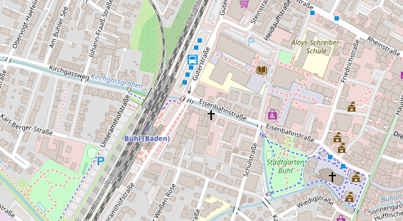 Zahnarzt auf Satellitenbild