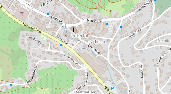 Zahnarzt auf Satellitenbild