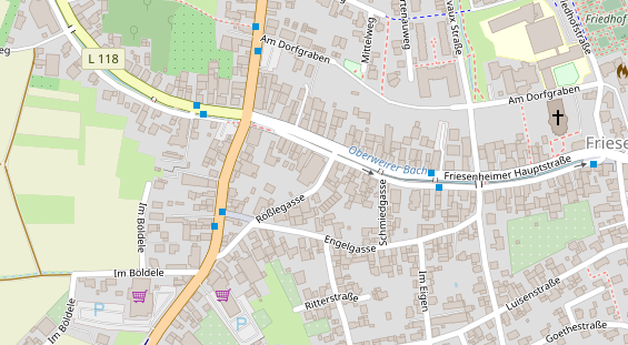 Zahnarzt auf Satellitenbild