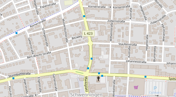 Zahnarzt auf Satellitenbild