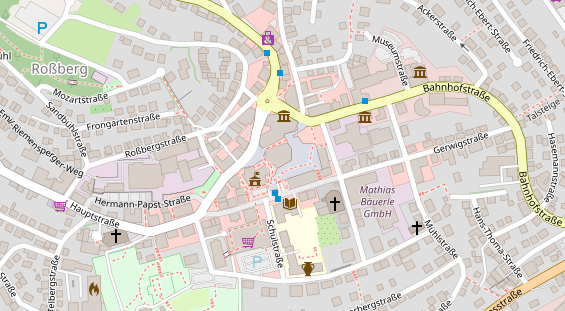 Zahnarzt auf Satellitenbild