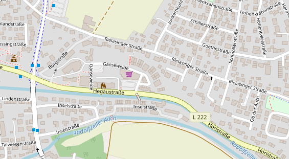 Zahnarzt auf Satellitenbild