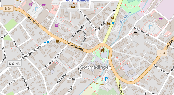 Zahnarzt auf Satellitenbild