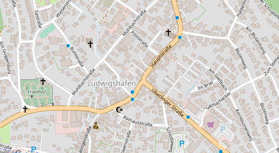 Zahnarzt auf Satellitenbild