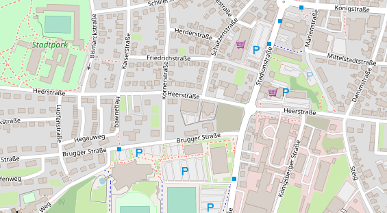 Zahnarzt auf Satellitenbild