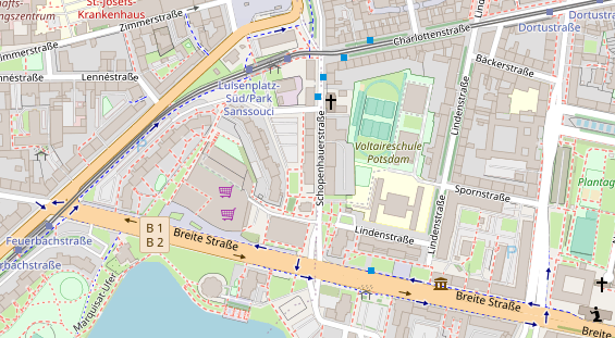 Zahnarzt auf Satellitenbild