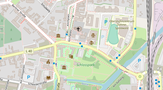 Zahnarzt auf Satellitenbild