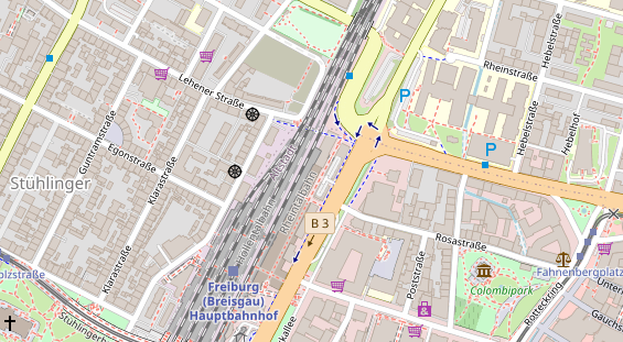 Zahnarzt auf Satellitenbild