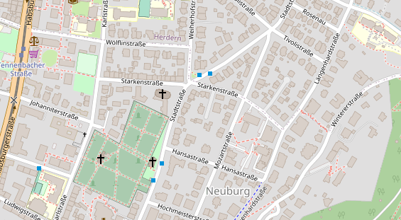 Zahnarzt auf Satellitenbild