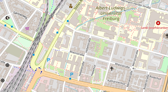 Zahnarzt auf Satellitenbild