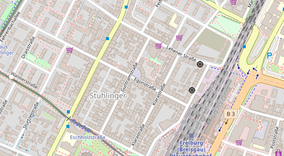 Zahnarzt auf Satellitenbild