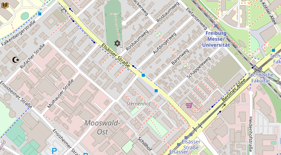 Zahnarzt auf Satellitenbild