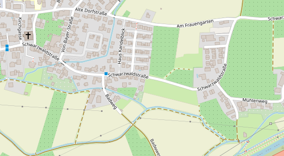 Zahnarzt auf Satellitenbild