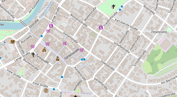 Zahnarzt auf Satellitenbild