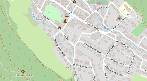 Zahnarzt auf Satellitenbild