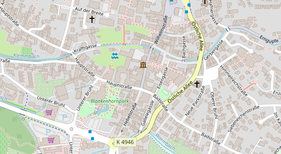 Zahnarzt auf Satellitenbild